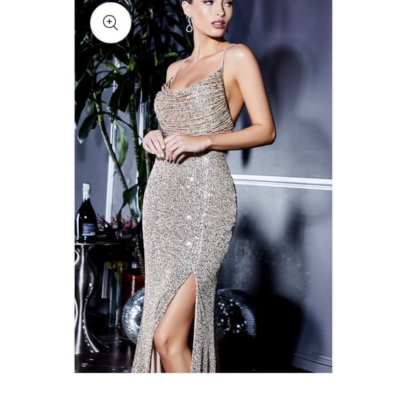 Lulus gown long formal dress prom rhinestones - Picture 13 of 14